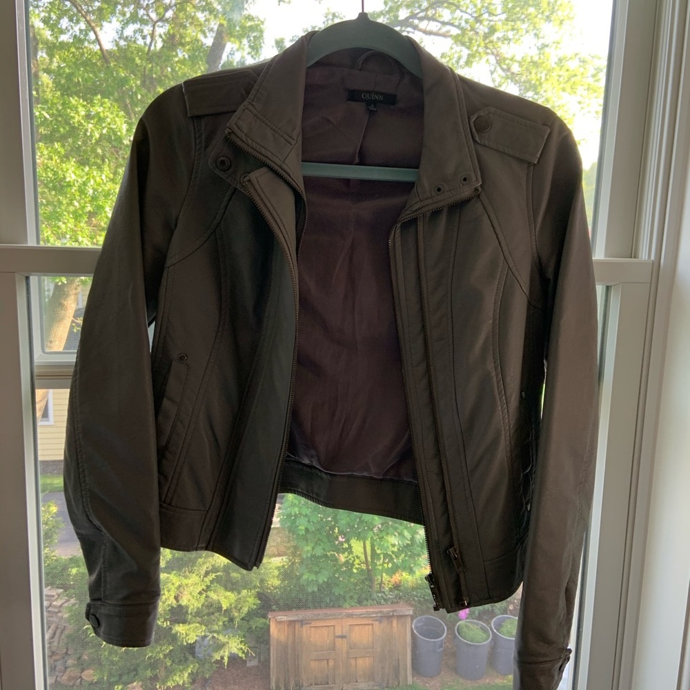 Grey leather jacket